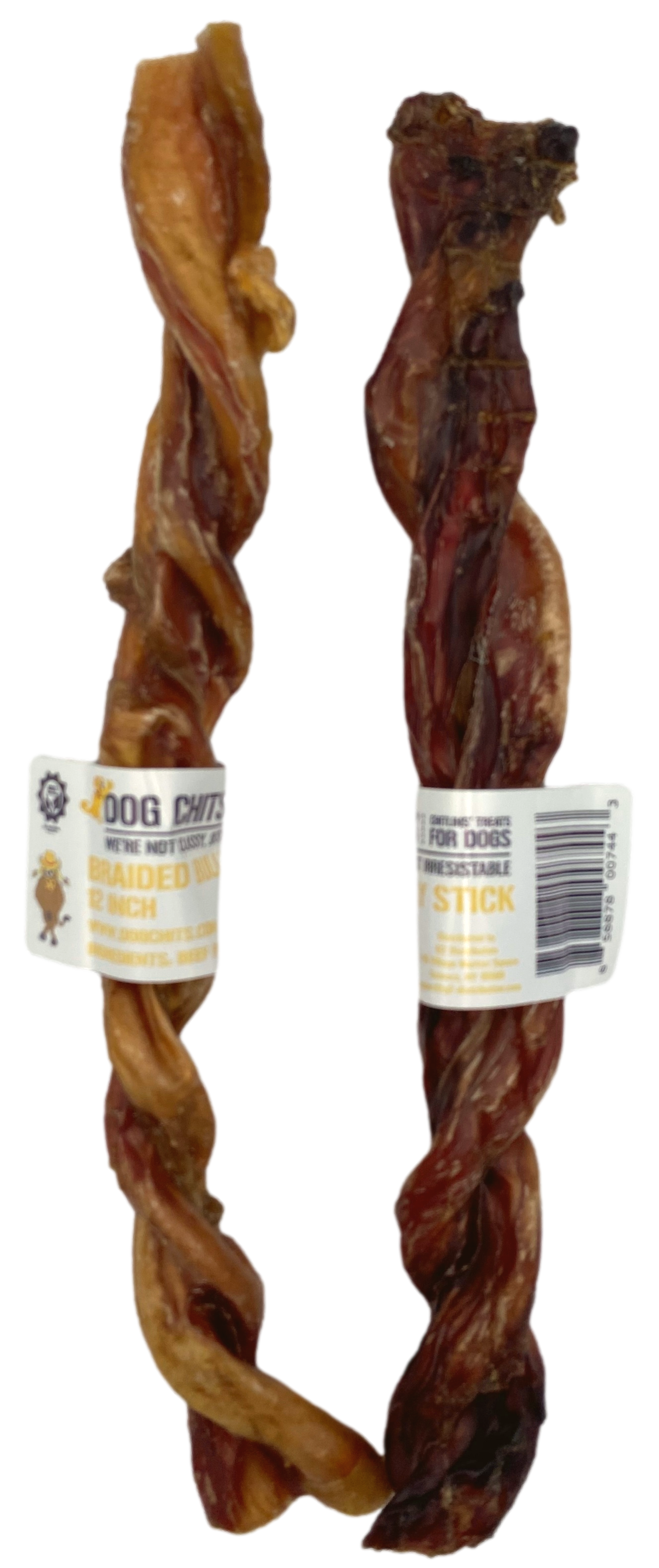 Braided Bully Sticks, 12" 15 Pack, Open Top Bin Box (WHOLESALE ONLY)